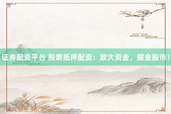 证券配资平台 股票抵押配资：放大资金，掘金股市！