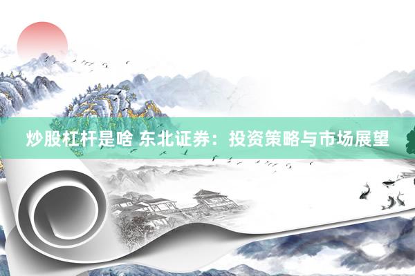 炒股杠杆是啥 东北证券：投资策略与市场展望