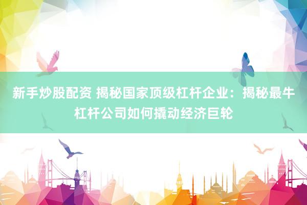 新手炒股配资 揭秘国家顶级杠杆企业：揭秘最牛杠杆公司如何撬动经济巨轮